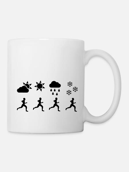 Running all year - Tasse - Weiß