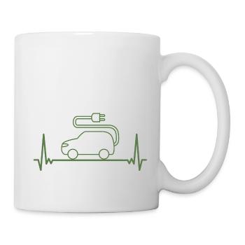EKG voiture électrique e-mobilité électrique avenir - Mug blanc - blanc - Droite