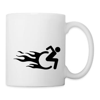 Humour handicap handicap en fauteuil roulant rolli - Mug blanc - blanc - Droite
