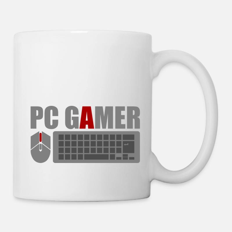 PC Gamer Mouse Keyboard Keyboard Gaming Gaming - Mug - white