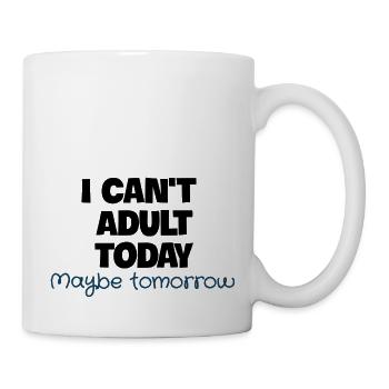 je peux pas devenir grand - Mug blanc - blanc - Droite