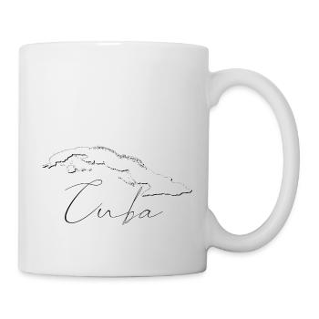 Cuba map as an outline EN - Mug - white - Right