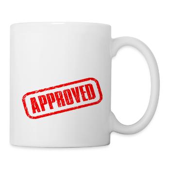 approved approuvé tampon - Mug blanc - blanc - Droite