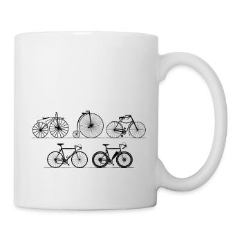 Evolution Bicycle - Old - History - Invention - Mug - white - Right