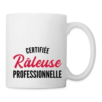 humour râleuse - certifiée râleuse professionnelle - Mug blanc - blanc - Droite