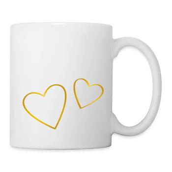 Two hearts gold - Mug - white - Right