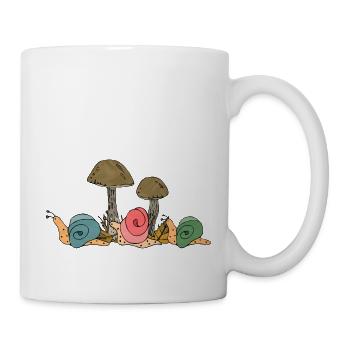 Schnecken - Tasse - Weiß - Rechts