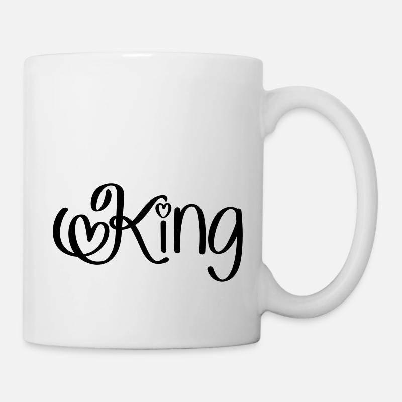 King mit Herz - Tasse - Weiß