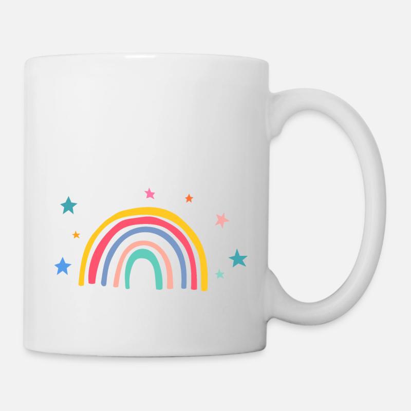 Regenbogen - Tasse - Weiß