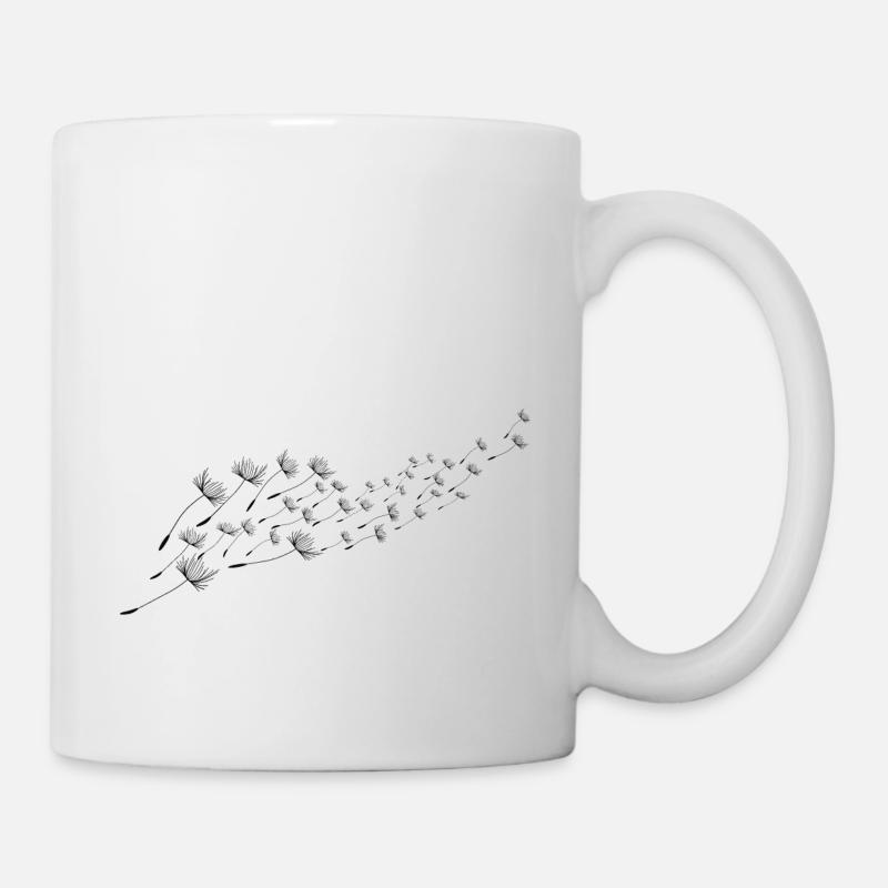 Pusteblume Löwenzahn Fliegende Samen - Tasse - Weiß
