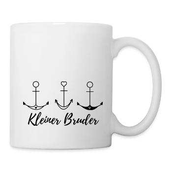 Anker kleiner Bruder Spruch - Tasse - Weiß - Rechts