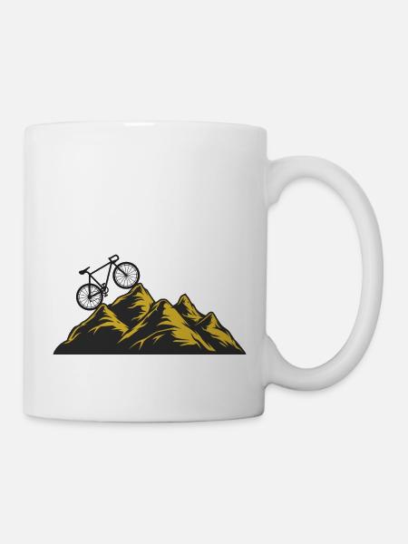 Cycling Bike Bicycle Sport Cycling Biker Cycling - Mug - white