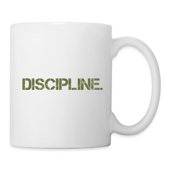 Disziplin Discipline Selbstdisziplin - Tasse - Weiß - Rechts
