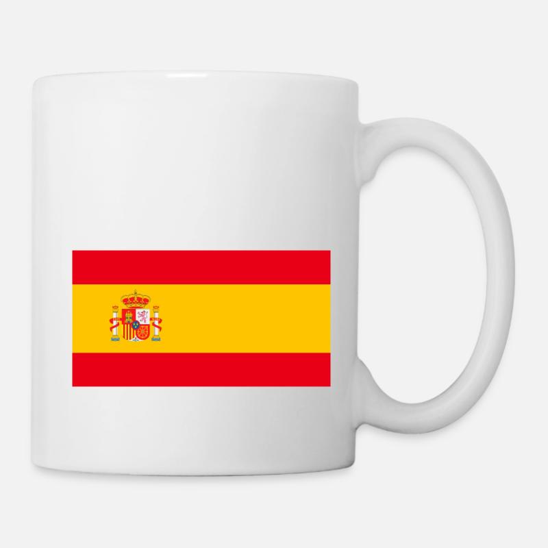 Flag of Spain, long live Spain - Mug - white