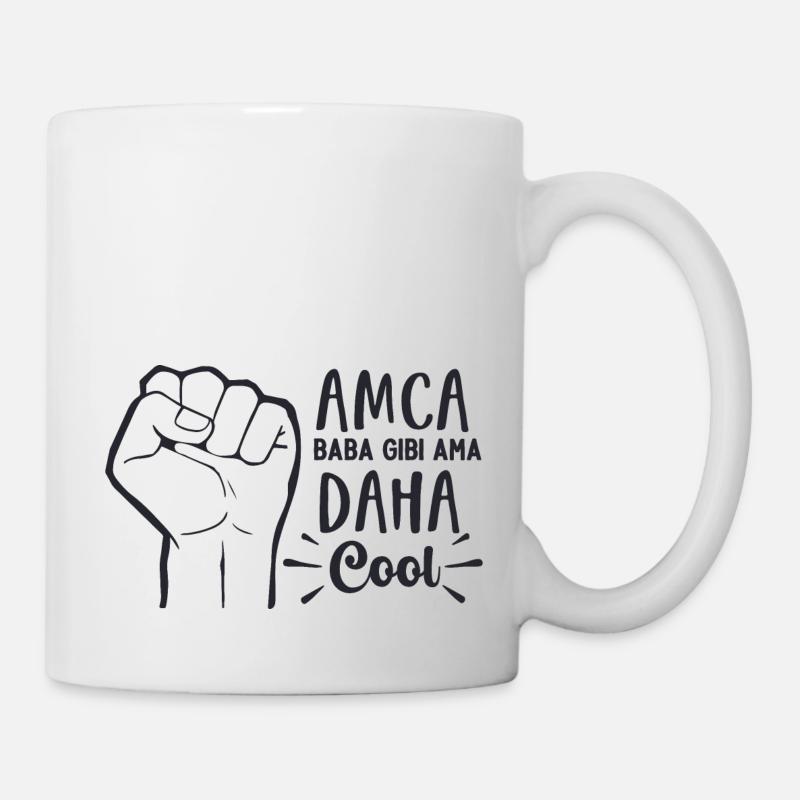 Amca Baba Gibi Ama Daha Cool - Mug - white