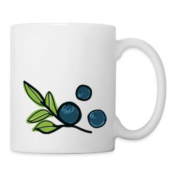 Bilberries fruit - Mug - white - Right
