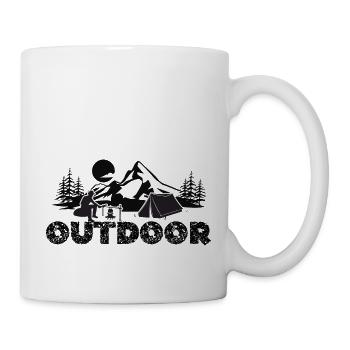 Fans de plein air - Mug blanc - blanc - Droite