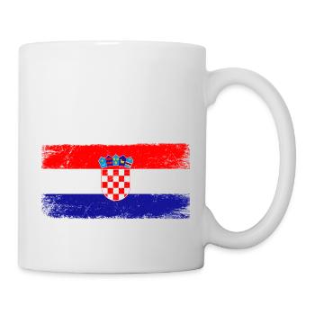 Kroatien Flagge kroatische Fahne für Patrioten - Tasse - Weiß - Rechts
