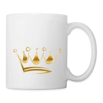 Goldene Krone - Tasse - Weiß - Rechts