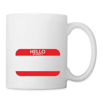 blank name tag my name is - Mug - white - Right