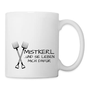 Mistkerl Landleben Landwirt Geschenk - Tasse - Weiß - Rechts