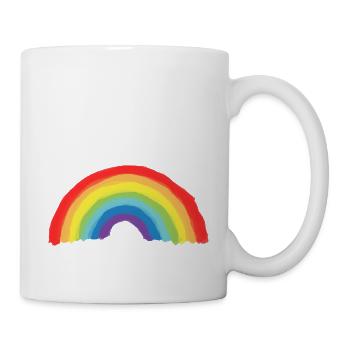 Rainbow colors for acceptance and tolerance lgbt - Mug - white - Right