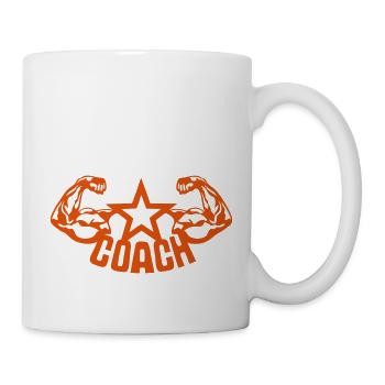 coach arm muscle - Mug - white - Right