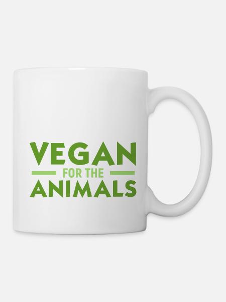 Végétalien pour les animaux - Mug blanc - blanc