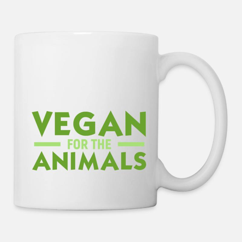 Végétalien pour les animaux - Mug blanc - blanc