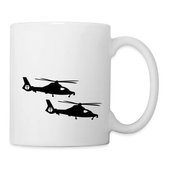 hélicoptère - Mug blanc - blanc - Droite