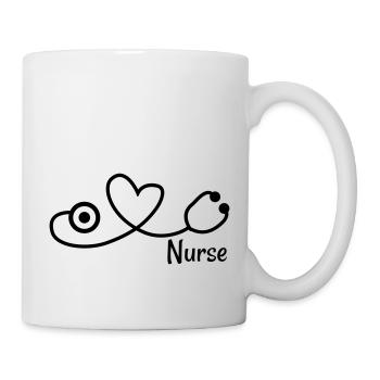 Infirmière en anglais - Mug blanc - blanc - Droite
