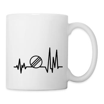 EKG Herzschlag Heartbeat Autobahn - Tasse - Weiß - Rechts