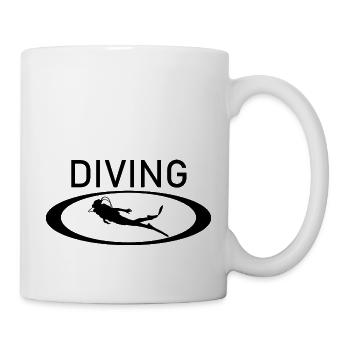Diving Dive tauchen - Tasse - Weiß - Rechts