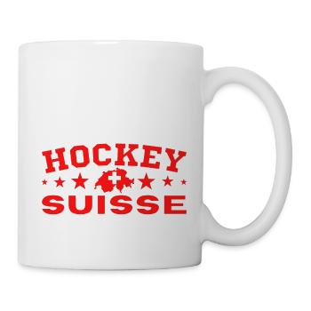 Eishockey Schweiz originelle Geschenkidee - Tasse - Weiß - Rechts