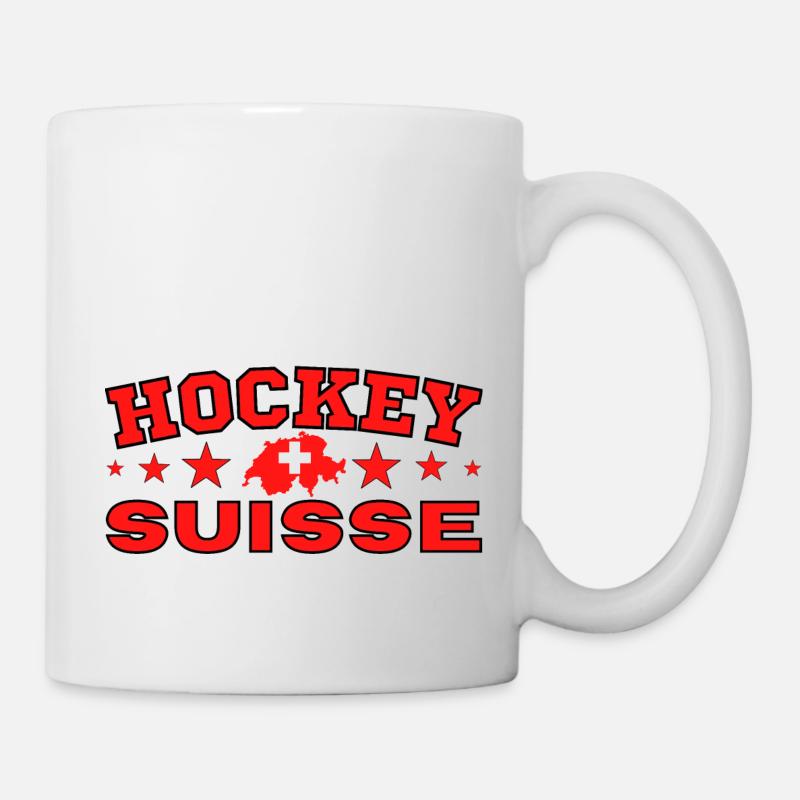 Hockey sur glace Suisse idée cadeau original - Mug blanc - blanc