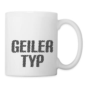 geiler typ schwarz - Tasse - Weiß - Rechts