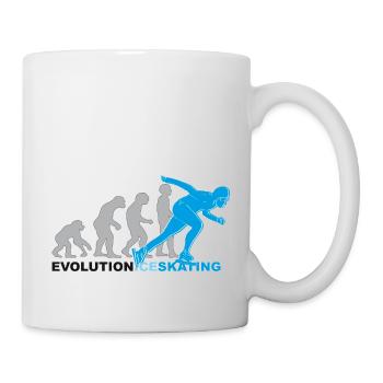Evolution patinage sur glace, patinage sur glace, patinage sur glace - Mug blanc - blanc - Droite