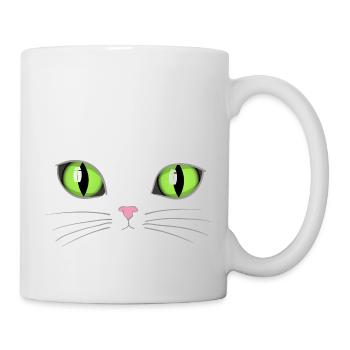 Cat green eyes - Mug - white - Right