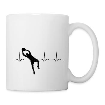 Football Goalkeeper Heartbeat Footballer Football matches - Mug - white - Right
