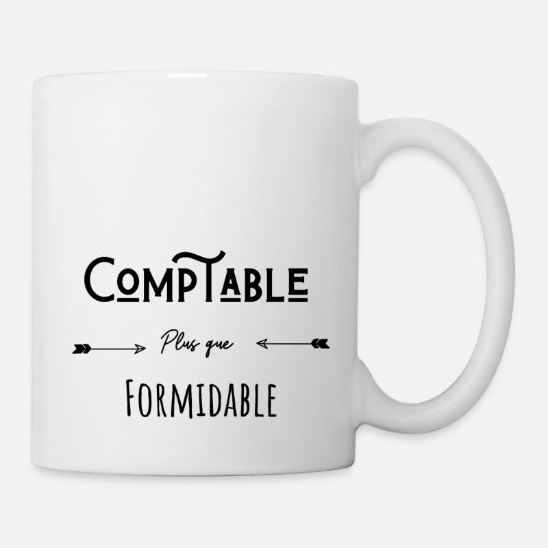 Comptable plus que formidable humour citation - Mug blanc - blanc