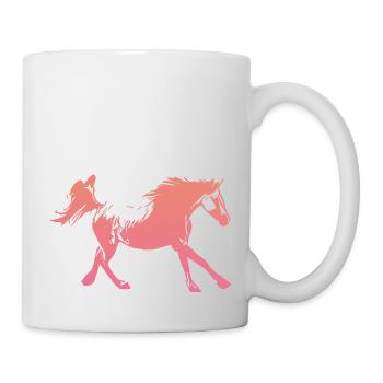 Arabian Horse Running Rose - Tasse - Weiß - Rechts