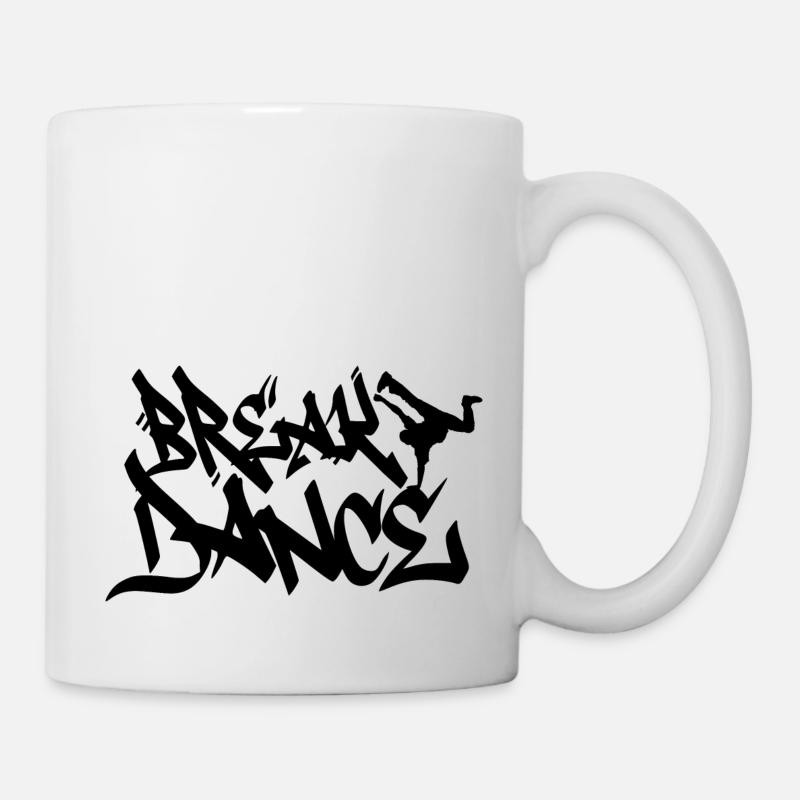 Hip Hop Breakdance Garçons Filles Hiphop Bboy Brea - Mug blanc - blanc