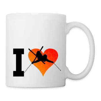 Ski Ski Ski Femmes Cascade Ski Ski - Mug blanc - blanc - Droite