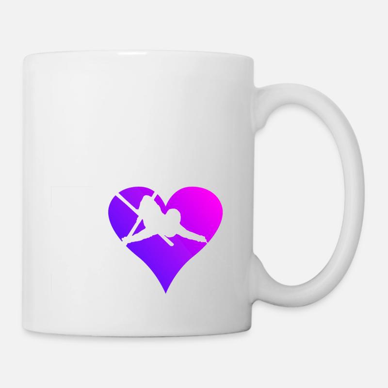 Ski Stunt Ski Ski Skier Hommes - Mug blanc - blanc
