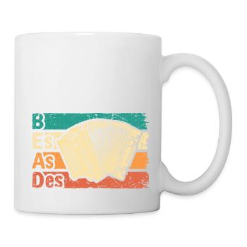 Retro Steirische Harmonika B Es As Des, Quetschn - Tasse - Weiß - Rechts