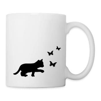 Chat Papillon - Mug blanc - blanc - Droite