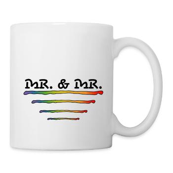 gay mr and mr gay wedding - Mug - white - Right