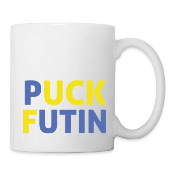 Puck Futin je soutiens l'ukraine - Mug blanc - blanc - Droite