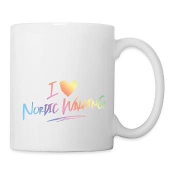 J’adore la marche nordique - Mug blanc - blanc - Droite