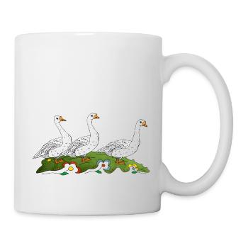Oies - Mug blanc - blanc - Droite